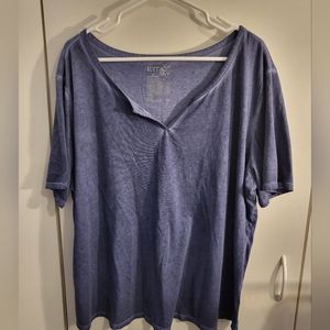 Terra & Sky Womans 2X Blue Tshirt
